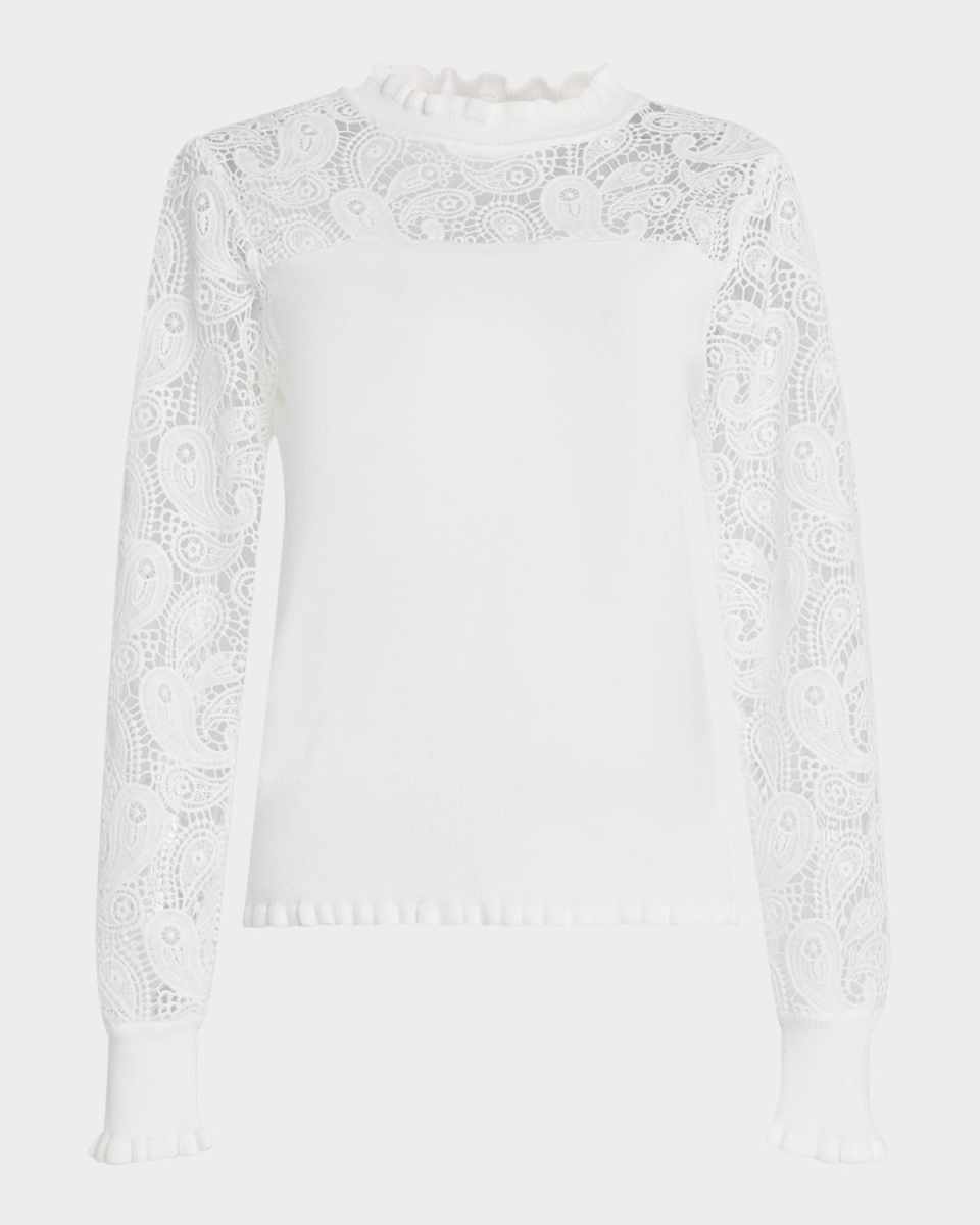 The Felicity Crochet Lace Sweater
